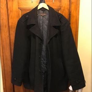 Black Michael Kors coat.